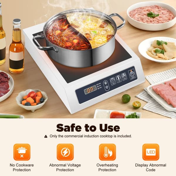 Sähkökäyttöinen induktiokeitin, 3500W teho, 24H ajastintoiminto,Ei