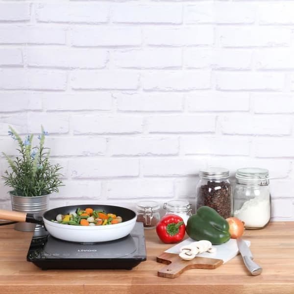 LIVOO DOC236 Dobbelt induktionskogeplade - 22 cm - 60° til 240° - Sort