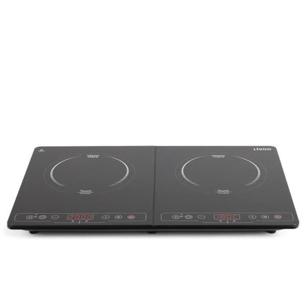 LIVOO DOC236 Dobbelt induktionskogeplade - 22 cm - 60° til 240° - Sort