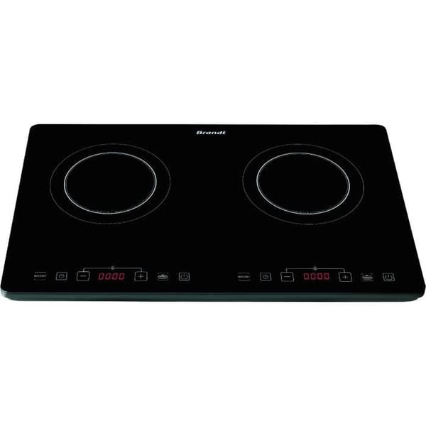 BRANDT Induktionshäll 2 brännare 2000 Watt per brännare 10 kokplatser TI2SLIM1 svart