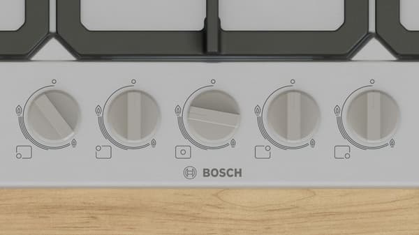 Bosch Serie 4 PGQ7B5K90 liesitaso Ruostumaton teräs Sisäänrakennettu 75 cm Kaasuliesi 5 aluetta