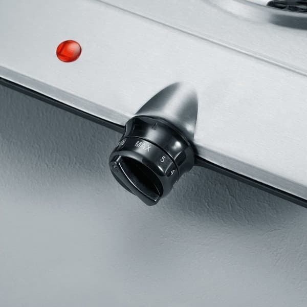 Severin DK 1014 kogeplade Rustfrit stål Bordplade 45,5 cm Forseglet plade 2 zone(r)