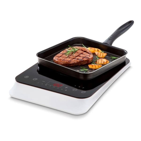 Bordshäll med induktionshäll MEDION MD18490 1 brännare 2000W 8 program 10 nivåer 60-240°C Svart/Vit