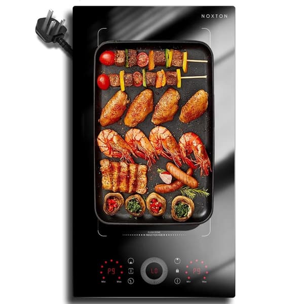 Induktionskogeplade, Dobbeltzoner, Fleksibel grillzone,Stik-i