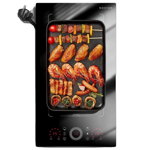 Induktionskogeplade, Dobbeltzoner, Fleksibel grillzone,Stik-i