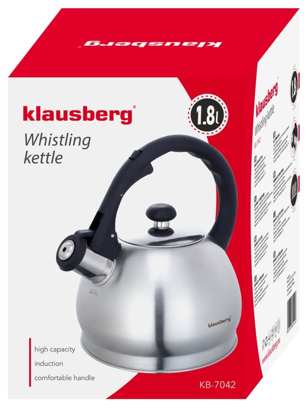 Traditionel 1,8l sølv Klausberg-kedel