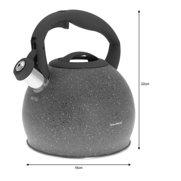 Traditionel elkedel, 3l, grå Klausberg marmor