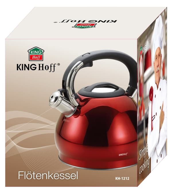 Traditionel 3,4 l rød Kinghoff-kedel