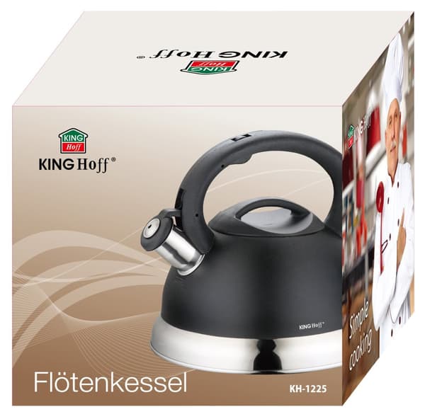 Traditionel 3l sort Kinghoff elkedel