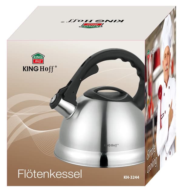 Traditionel elkedel, 3l stål, Kinghoff