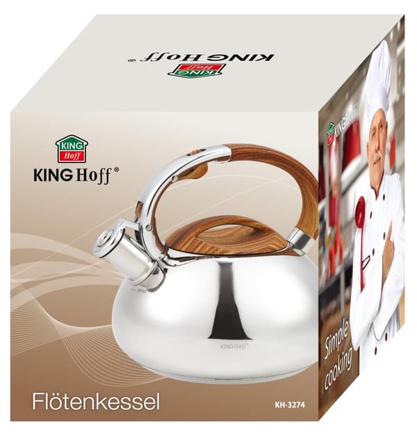 Traditionel elkedel 3l, sølv Kinghoff