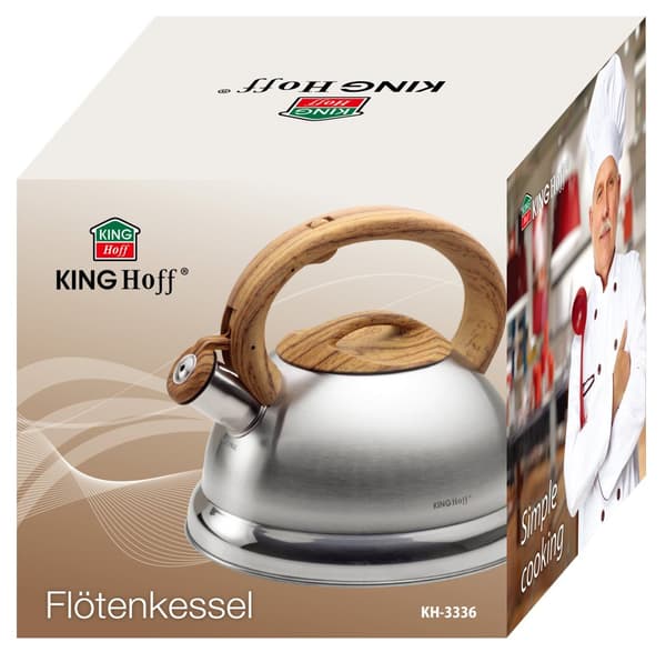 Traditionel 3l sølv Kinghoff-kedel