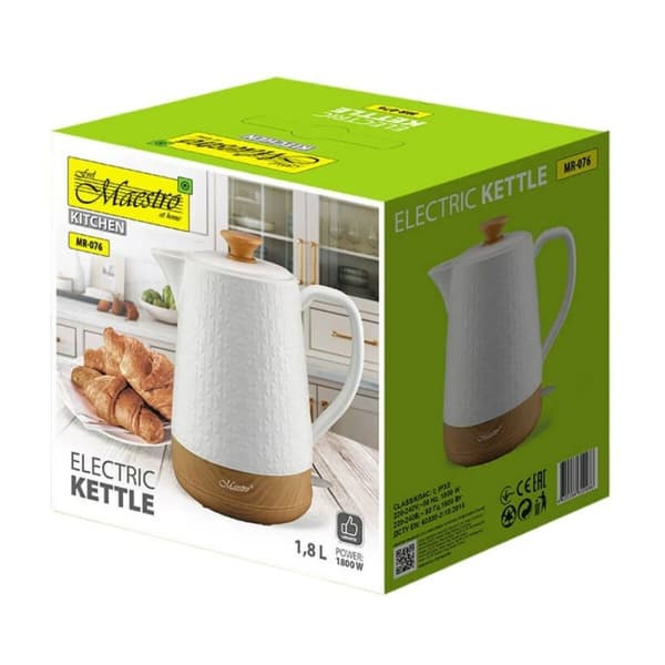 Vattenkokare Feel Maestro MR-076 Vit Keramisk 1800 W 2 L