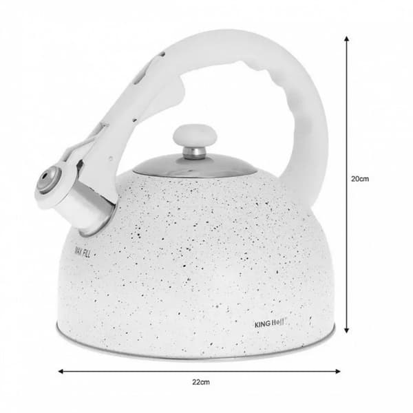 KEDEL MED FLØJTE 2.6L KINGHOFF KH-1407 MARMOR