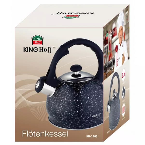 KEDEL MED FLØJTE 2L KINGHOFF KH-1403 MARMOR