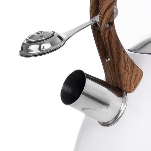 Moderne hvid stålkedel, automatisk, 3 l