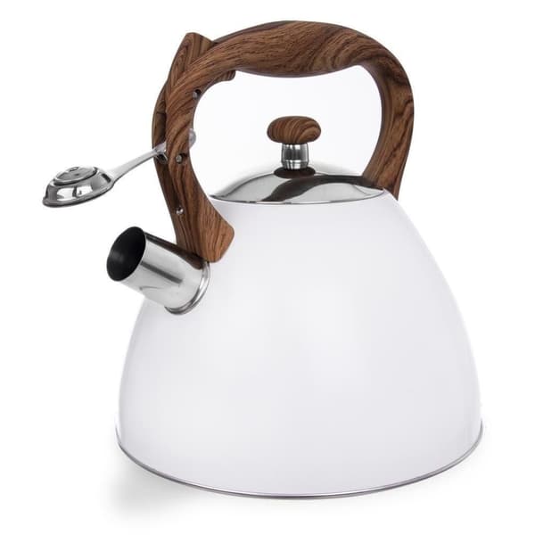 Moderne hvid stålkedel, automatisk, 3 l