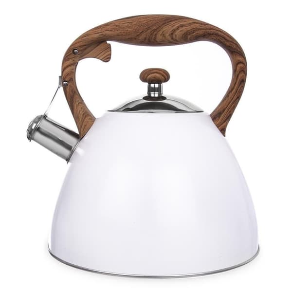 Moderne hvid stålkedel, automatisk, 3 l