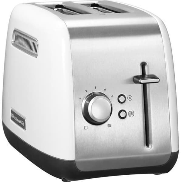 Grilltoast KITCHENAID CLASSIC 5KMT2115EWH - Vit - 2 extra stora och djupa fack i rostfritt stål