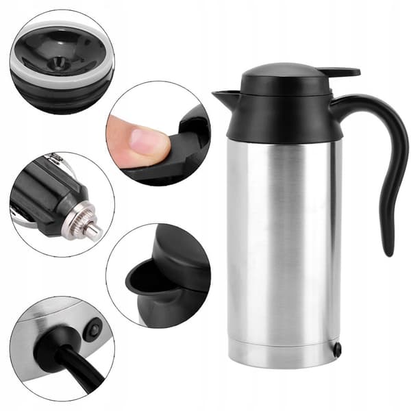 AUTON VEDENKEITIN SÄHKÖINEN TOURIST RUOSTUMATON TERÄS 12V 750ml
