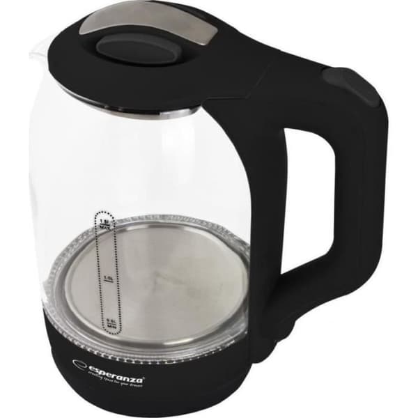 ESPERANZA Vattenkokare Kapacitet 1,7L Effekt 1500W Svart-transparent - EKK025K