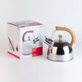 Miniatyrbild 2 av 2: Visslande vattenkokare - Rostfritt stål - 2 liter - Bakelithandtag - 18/10 rostfritt stål - Elegant design