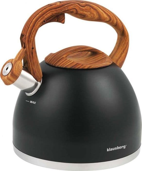 Traditionell vattenkokare - vattenkokare med visselpipa Klausberg - KB-7455 - VATTENKOKARE I STÅL 3,0 L