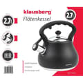 Miniatyrbild 2 av 2: Vattenkokare med visselpipa 2.7L KLAUSBERG KB-7446