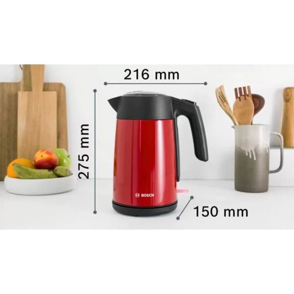 Bosch vattenkokare 1,7l röd TWK7L464 - 4242005294602