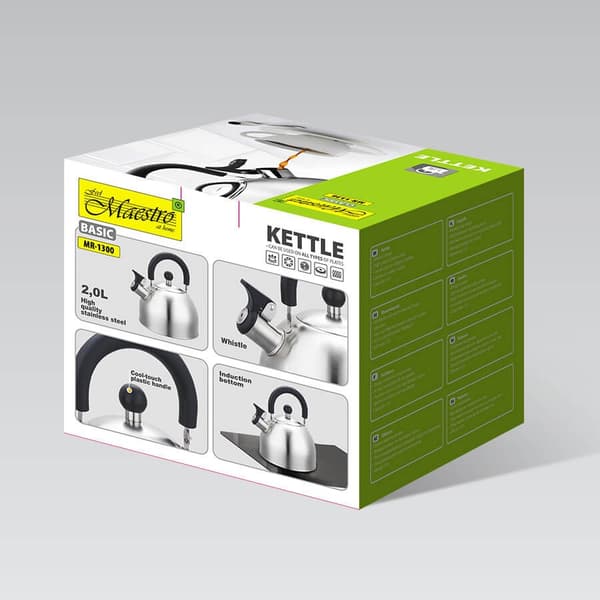 Maestro MR-1300 vedenkeitin 2 L hopea