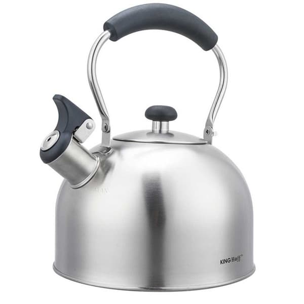 CZAJNIK 2,5L MED FLÖJT KINGHOFF KH-1859 SILVERFÄRGAD