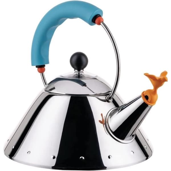 Alessi Kettle 90931 LAZ - Designkanna, kompatibel med induktionslagning, ljusblå, 100 cl