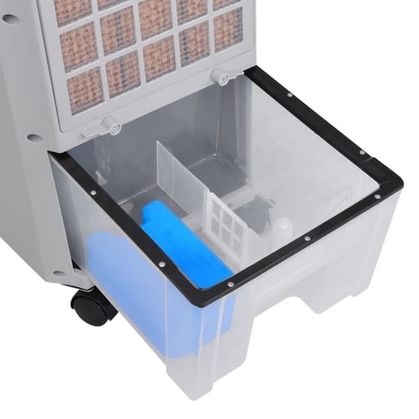 vidaXL Portabel luftkylare 120 W 8 L 385 m³/tim 37,5x35x94,5 cm