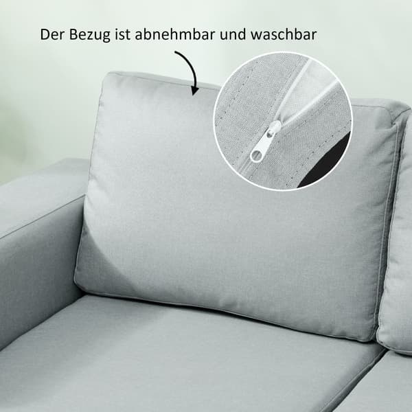 Sofa, 145x82x78 cm, Lysegrå