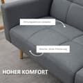 Miniatyrbillede 4 af 9: 2 i 1 Sofa Seng, 205x88 cm, Grå