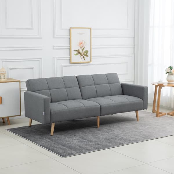 2 i 1 Sofa Seng, 205x88 cm, Grå