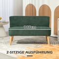 Miniatyrbillede 6 af 9: To-sæders sofa, 117x56.5x77 cm, Grøn