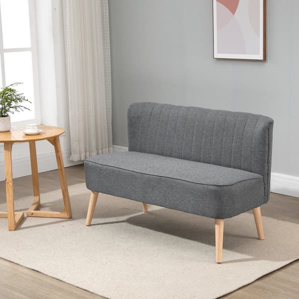 Tvåsitssoffa, 117x56.5x77 cm, Ljusgrå