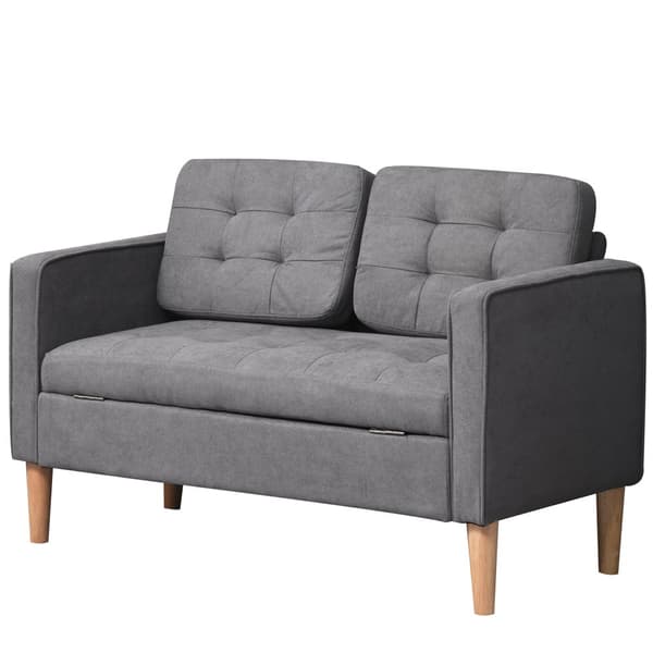Sohva, 2 istuttavaa, 117x62x78 cm, Harmaa