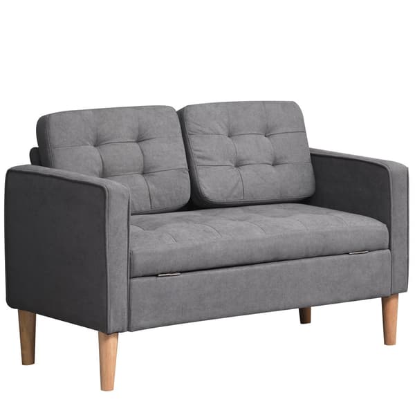 Sohva, 2 istuttavaa, 117x62x78 cm, Harmaa
