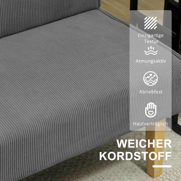 To-sæders Sofa, 2, 110x62x85 cm, Grå