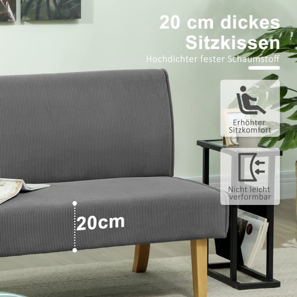 To-sæders Sofa, 2, 110x62x85 cm, Grå
