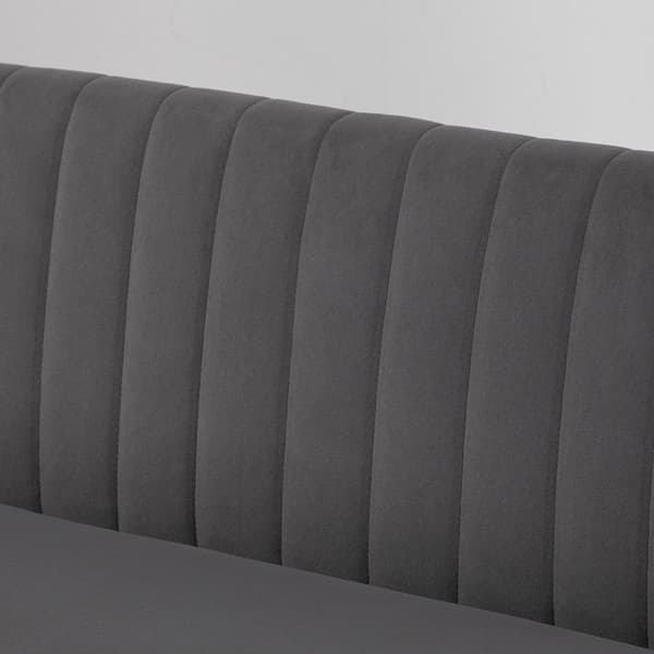2 istuttava sohva, 117x56.5 cm, tummanharmaa
