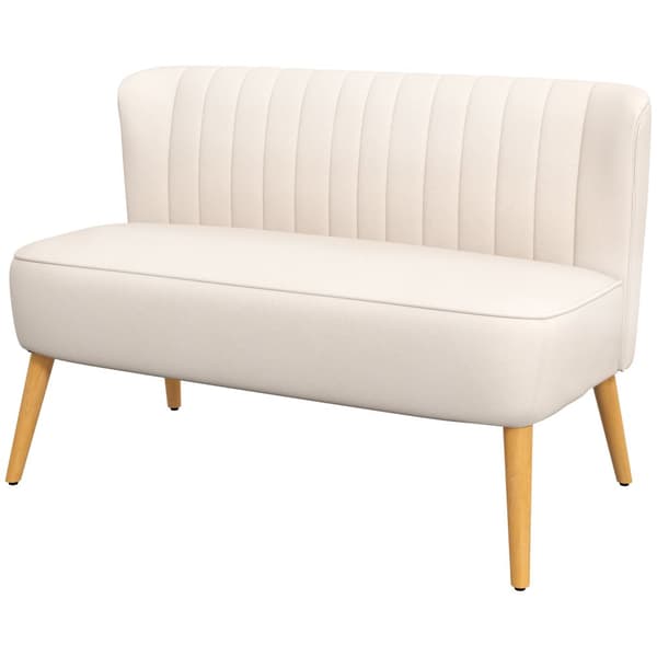 Tvåsitssoffa, 117x56.5x77 cm, Kräm Vit
