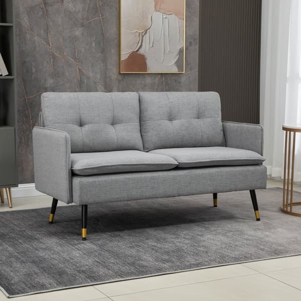 Tvåsitssoffa, 139x68x76 cm, Grå