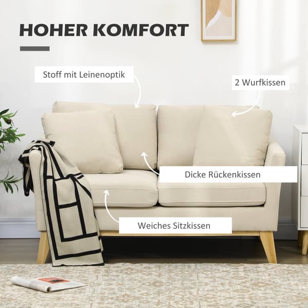 2 istuttava sohva, 137x78x78 cm, Beige