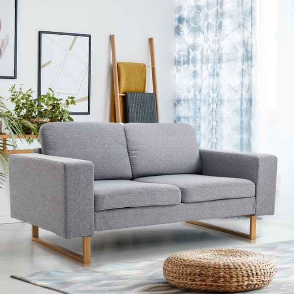 To-sæders sofa, 145x82x78 cm, Lys Grå
