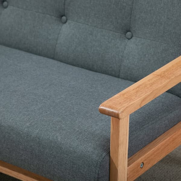 Dubbelsoffa, Loveseat 2-sits, 115x66.5x73 cm, Grå
