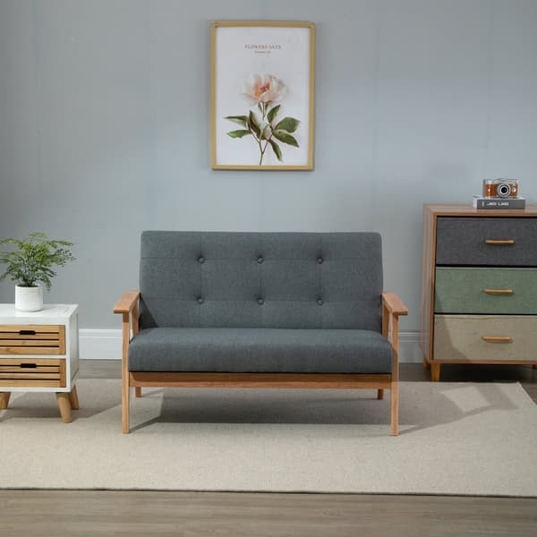 Dubbelsoffa, Loveseat 2-sits, 115x66.5x73 cm, Grå