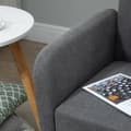 Miniatyrbild 8 av 9: Dubbelsoffa, Tvåsitssoffa med Kuddar, 130x70x80 cm, Grå